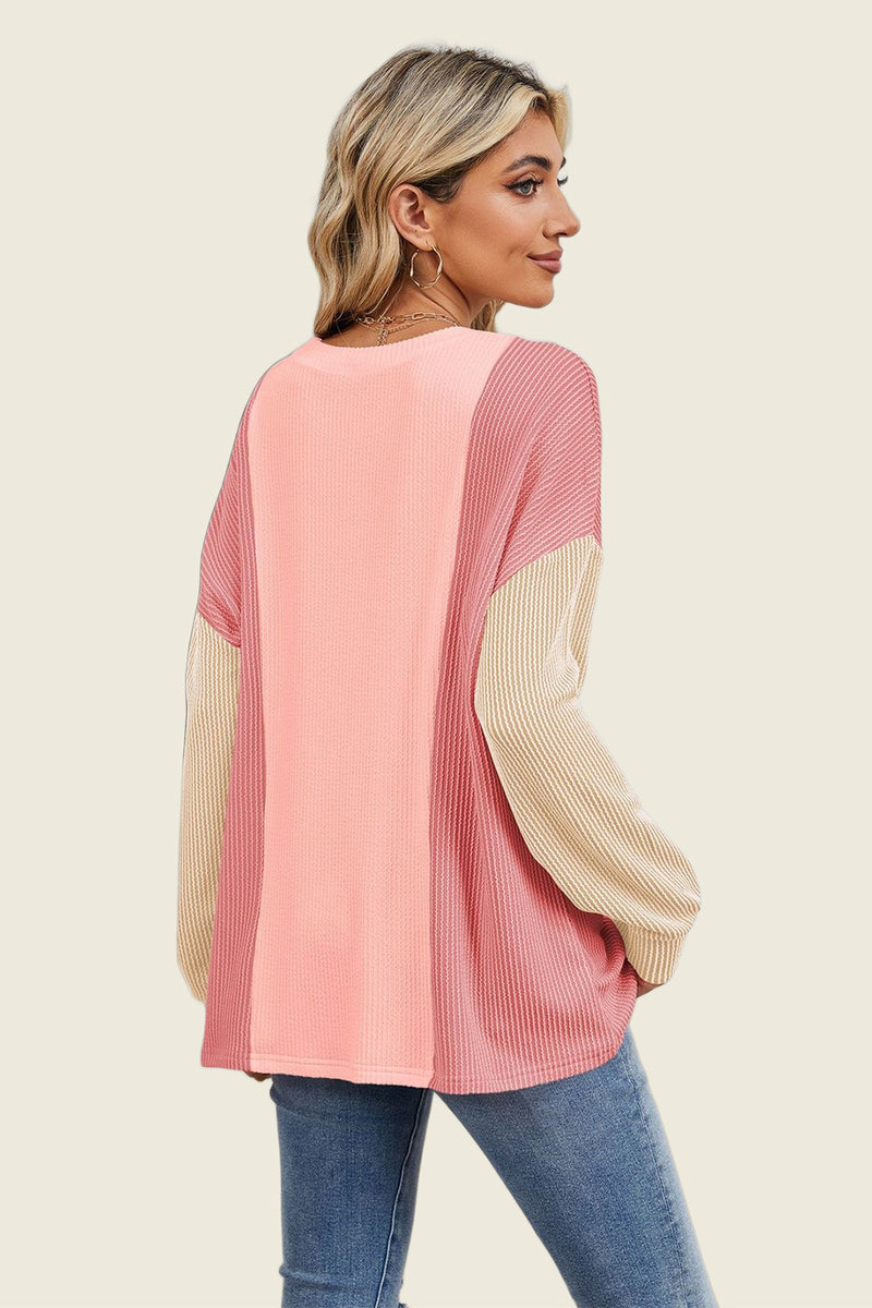 Rae Contrast Long Sleeve Top