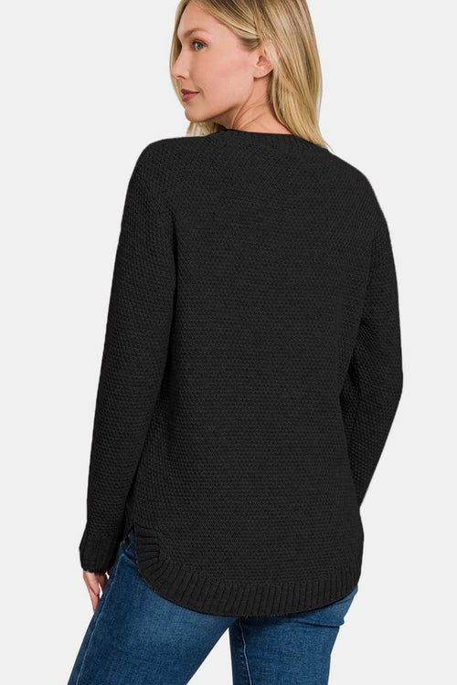 Josie Curved Hem Sweater