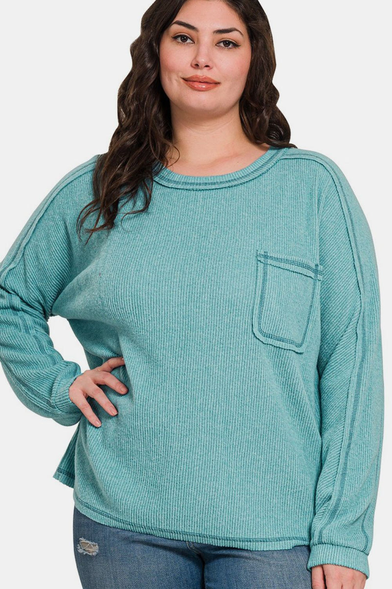 Candace Ribbed Hacci Knit Top