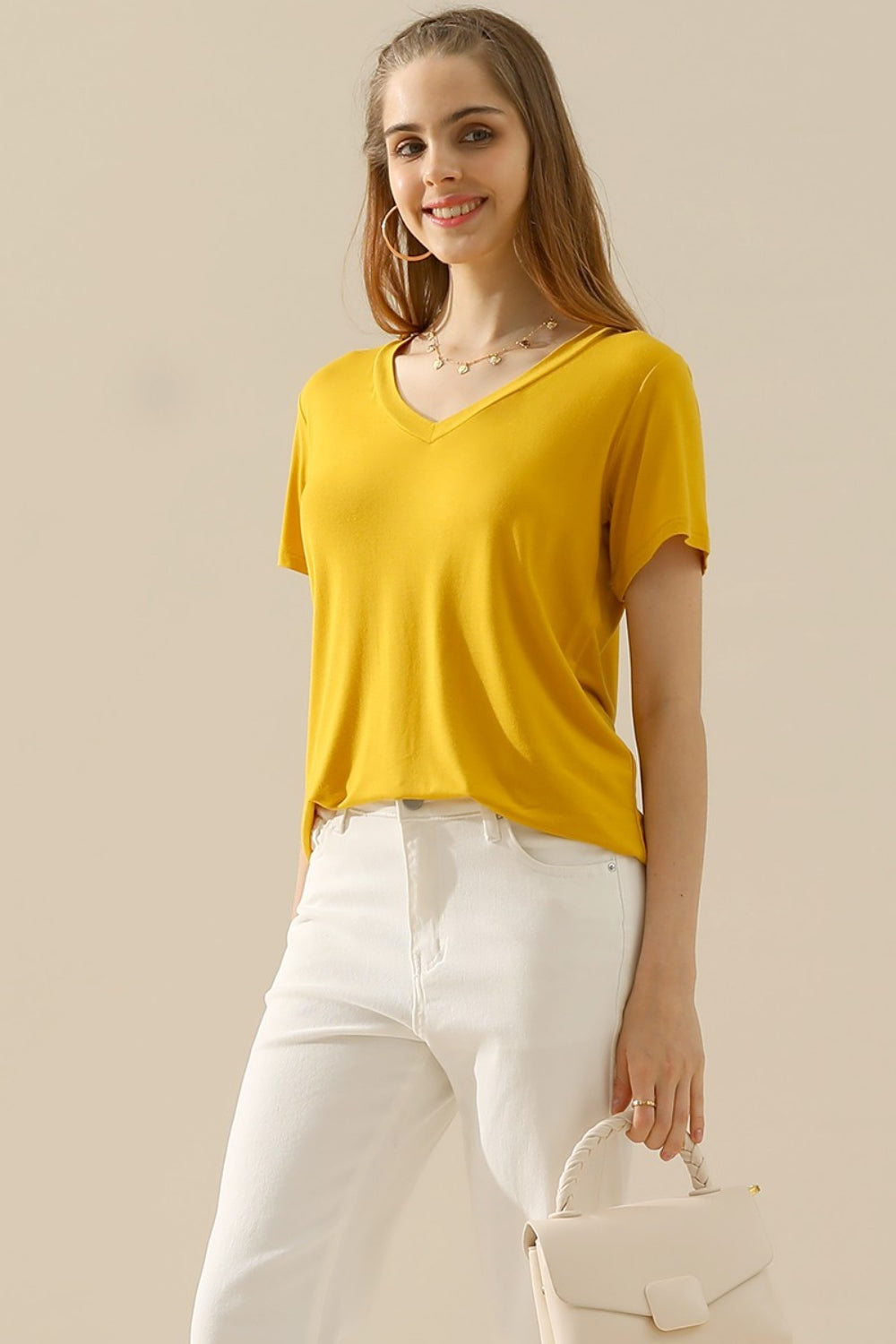 Hazel V-Neck Short Sleeve T-Shirt