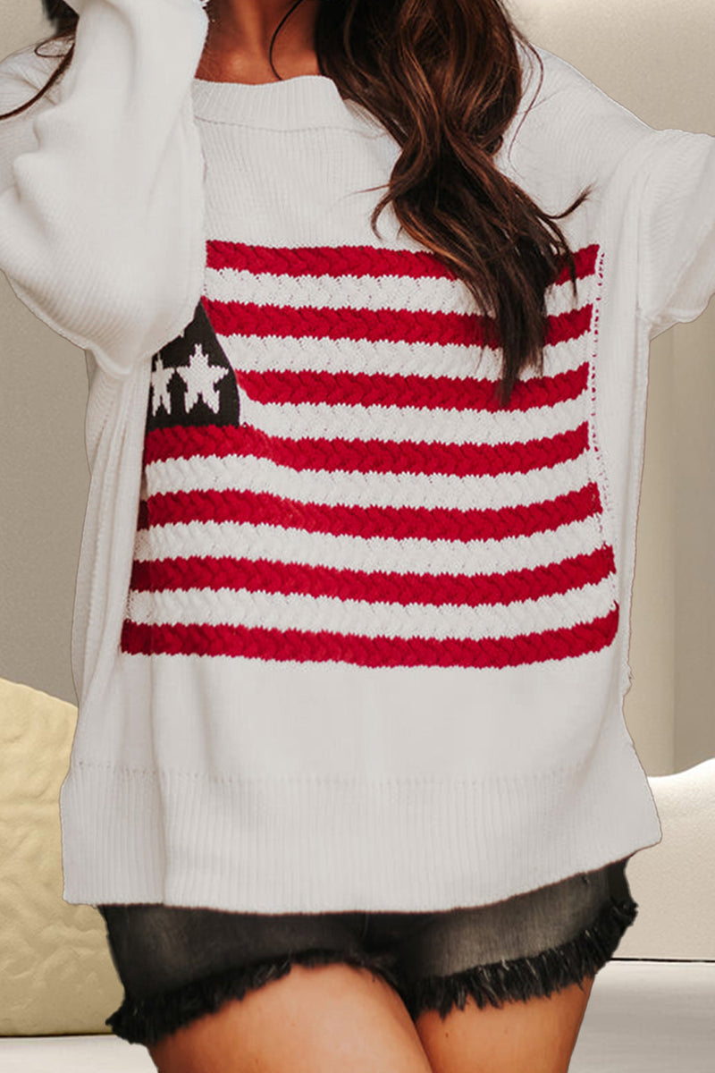 US Flag  Knit Top