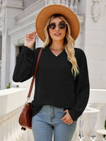 Addison Heathered V-Neck Long Sleeve