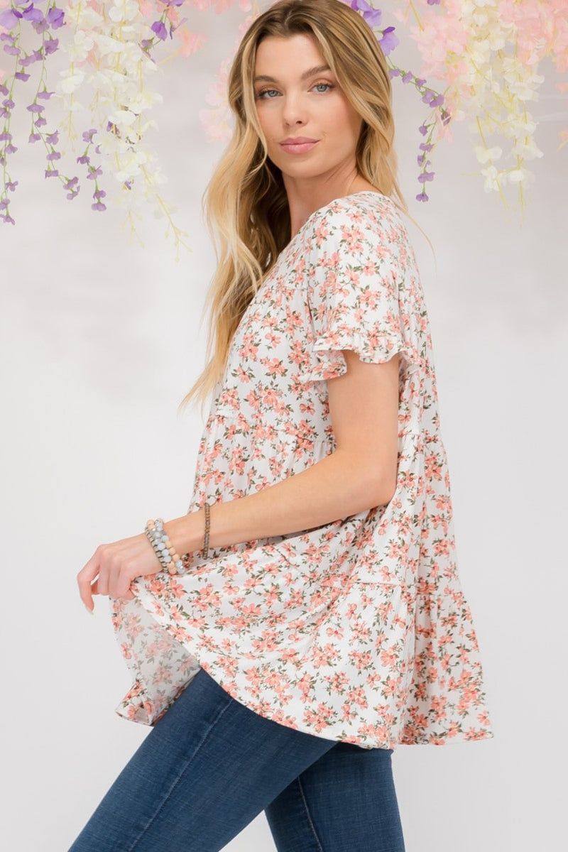 Lainey Floral Ruffled Blouse