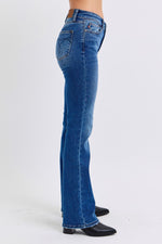 Melanie Mid-Rise Bootcut Judy Blue Jeans with Thermal Lining