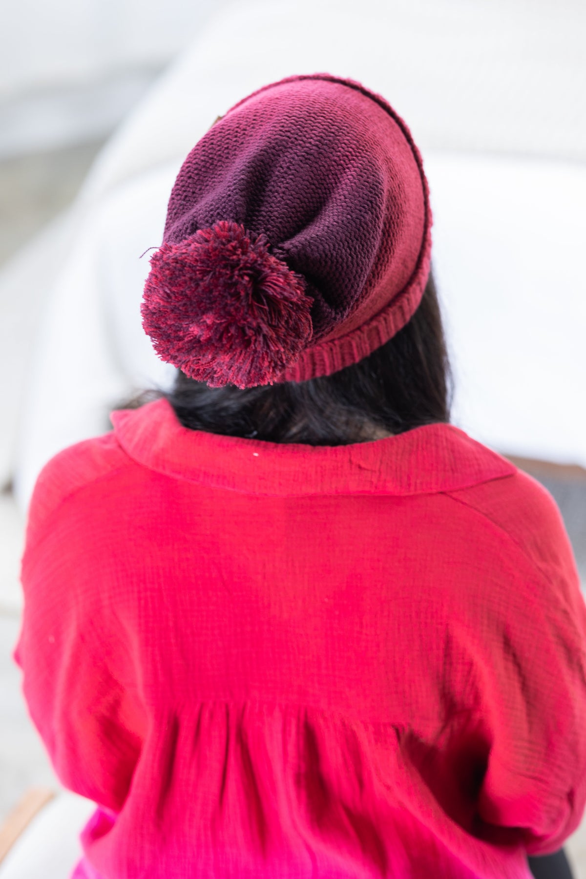 Fade To Burgundy C.C. Beanie