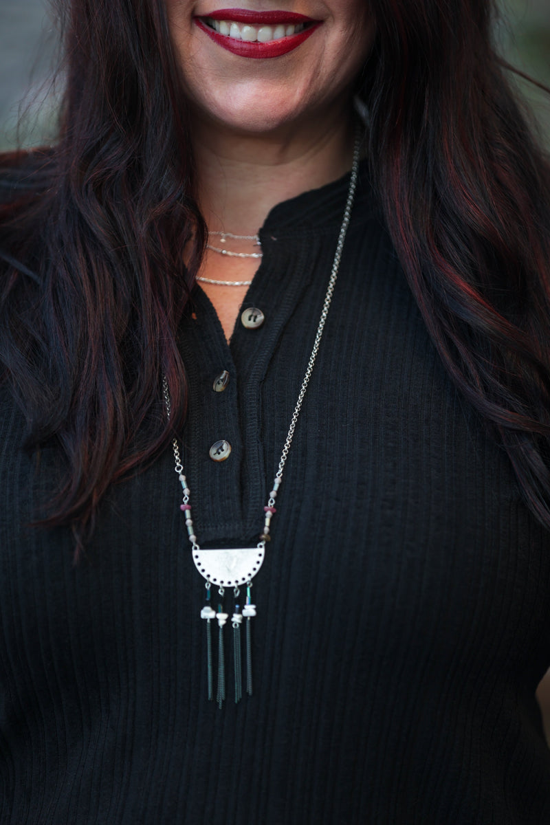 Half Moon Tassel Necklace