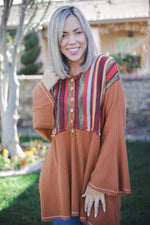 Orange Blossoming Bell Sleeve