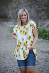 Sunflower Fields Tiered Tunic