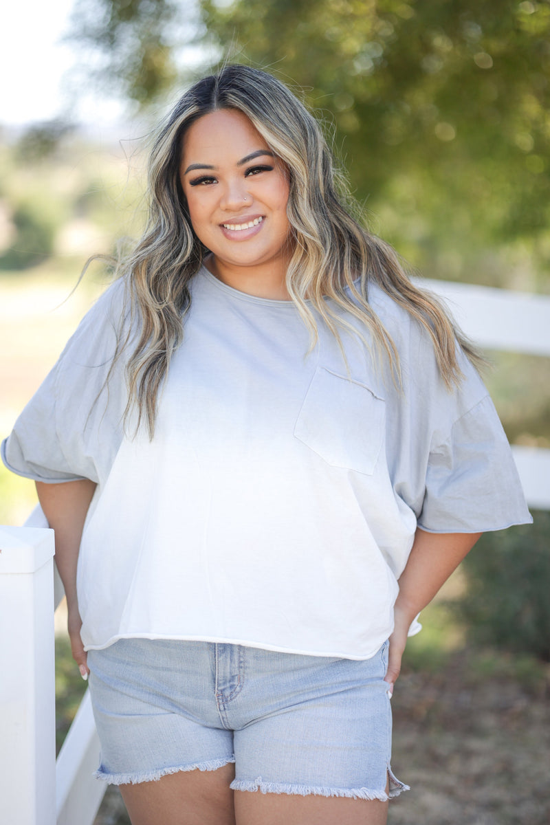 Silver Gradient Short Sleeve