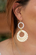 Basket Weaved Drop Earrings