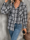 Lainey Plaid Long Sleeve Hooded Jacket