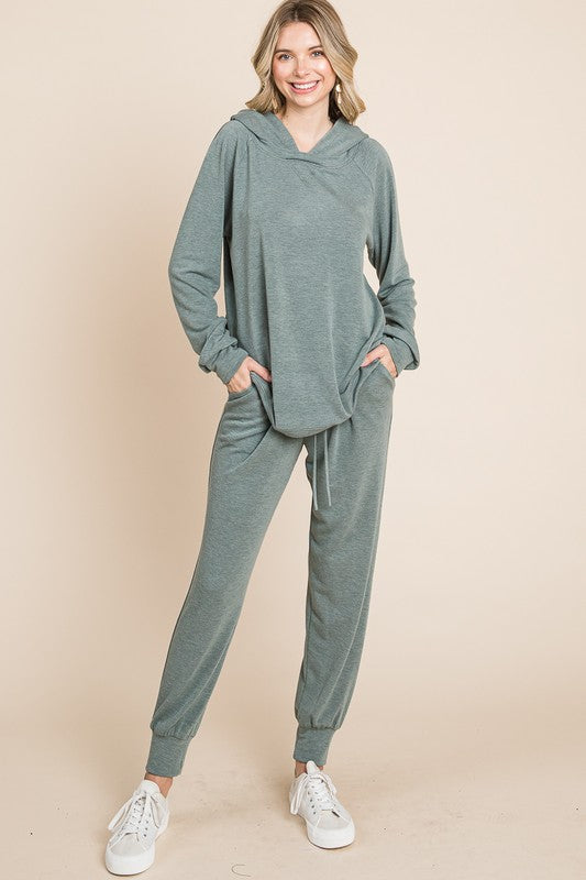 Riley Hoodie and Tied Pants Set