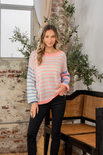 Gracie Striped Dropped Shoulder Sweater