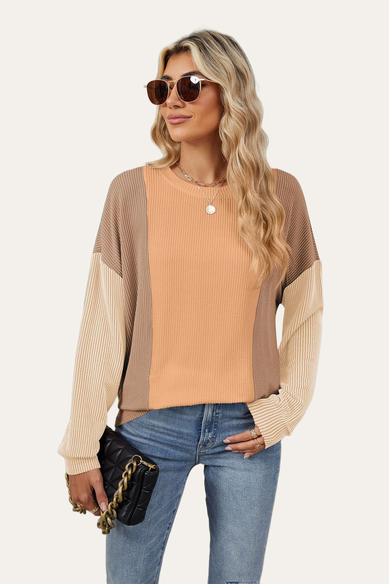 Rae Contrast Long Sleeve Top