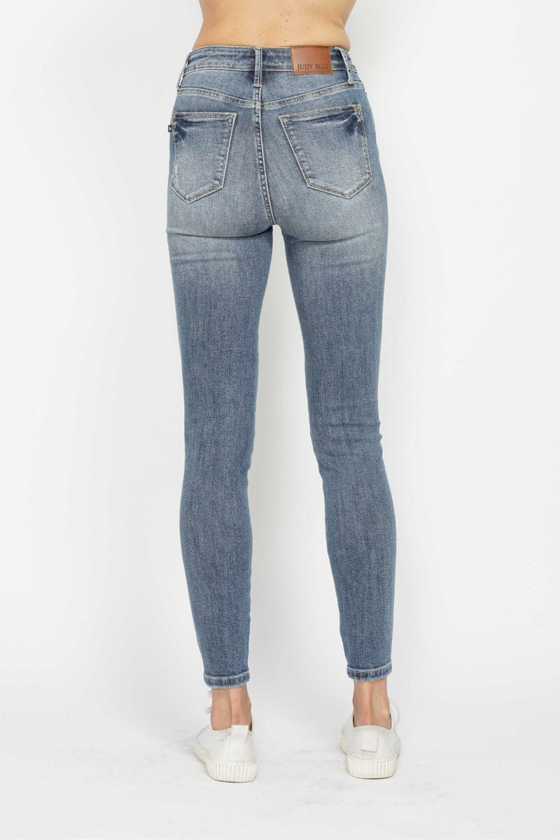 Hazel Tummy Control Contrast Wash Skinny Judy Blue Jeans