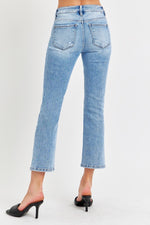 Natalie Low Rise Crop Slim Straight Jeans by RISEN