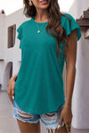 Katrina Ruffled Cap Sleeve Blouse