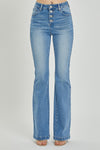 Avery High Rise Button Fly Bootcut Jeans by RISEN