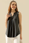 Cassie Notched Sleeveless Top