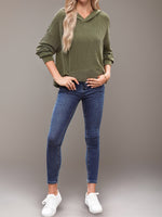 Kaia Textured Kangaroo Pocket Hoodie