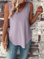 Brooklyn Eyelet V-Neck Wide Strap Tank