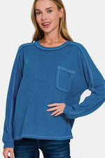Cameron Ribbed Hacci Knit Top