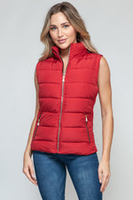 Sady Zip Up Turtleneck Vest with Pockets