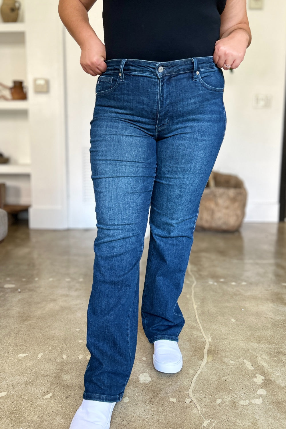 Alicia Tummy Control Straight Judy Blue Jeans