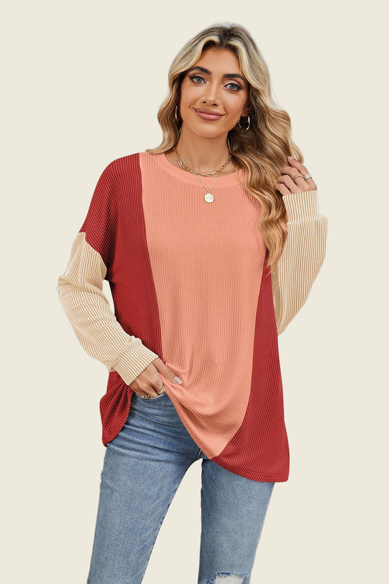 Rae Contrast Long Sleeve Top