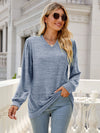 Addison Heathered V-Neck Long Sleeve