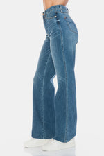 Claire Tummy Control Cut Raw Hem Straight Judy Blue Jeans