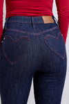 Love Heart Shaped Back Pockets Skinny Judy Blue Jeans