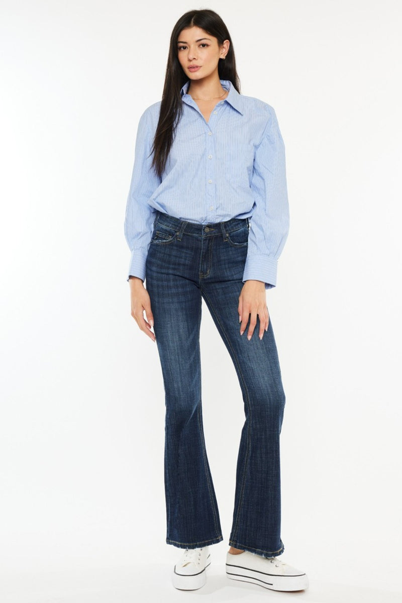 Kai Mid Rise Flare Jeans