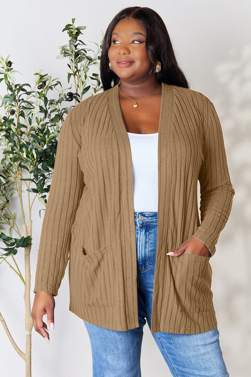 Isabella Ribbed Open Front Cardigan