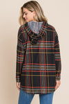 Ruby Drawstring Plaid Hoodie