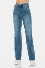 Claire Tummy Control Cut Raw Hem Straight Judy Blue Jeans