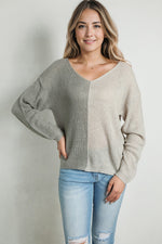 Sienna Contrast V-Neck Sweater