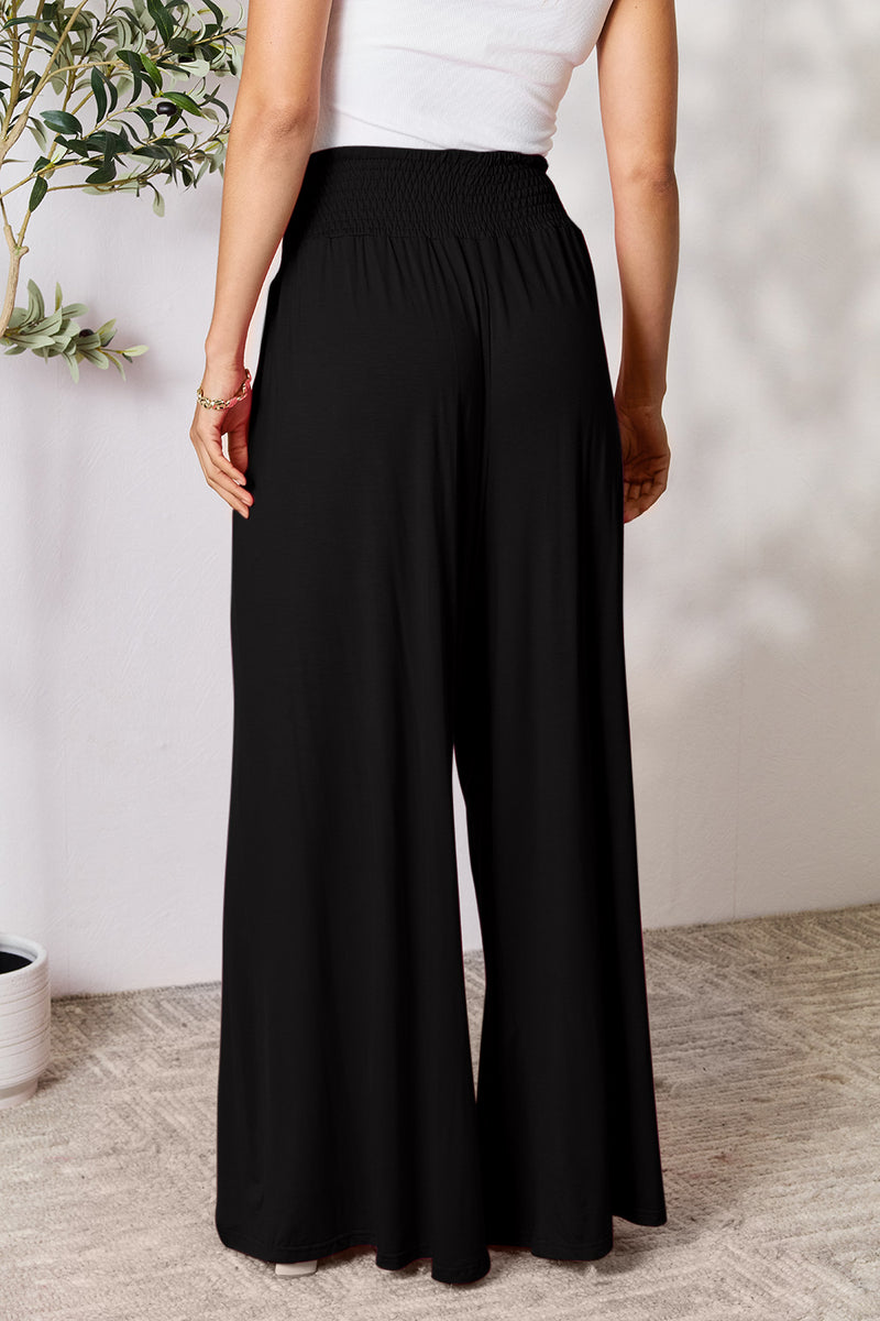 Journey Smocked Wide Waistband Wide Leg Pants