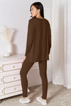 Bailey V-Neck Soft Rayon Long Sleeve Top and Pants Lounge Set