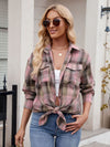 Becca Plaid Button Up Long Sleeve Shirt