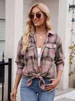 Becca Plaid Button Up Long Sleeve Shirt