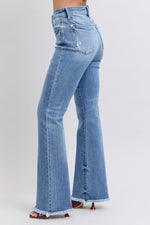 Delaney Raw Hem High Rise Bootcut Judy Blue Jeans