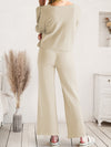 Maddie Long Sleeve Lounge Top and Drawstring Pants Set