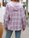 Lainey Plaid Long Sleeve Hooded Jacket