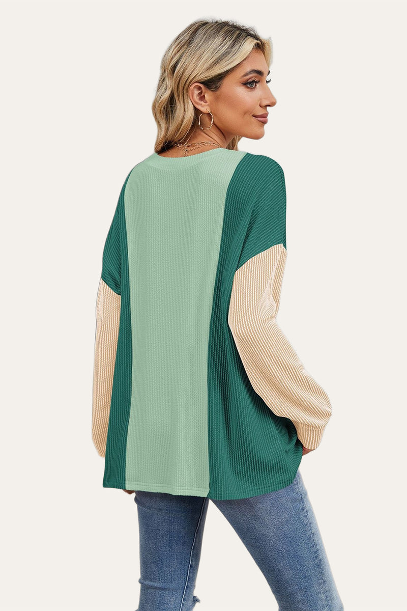 Rae Contrast Long Sleeve Top