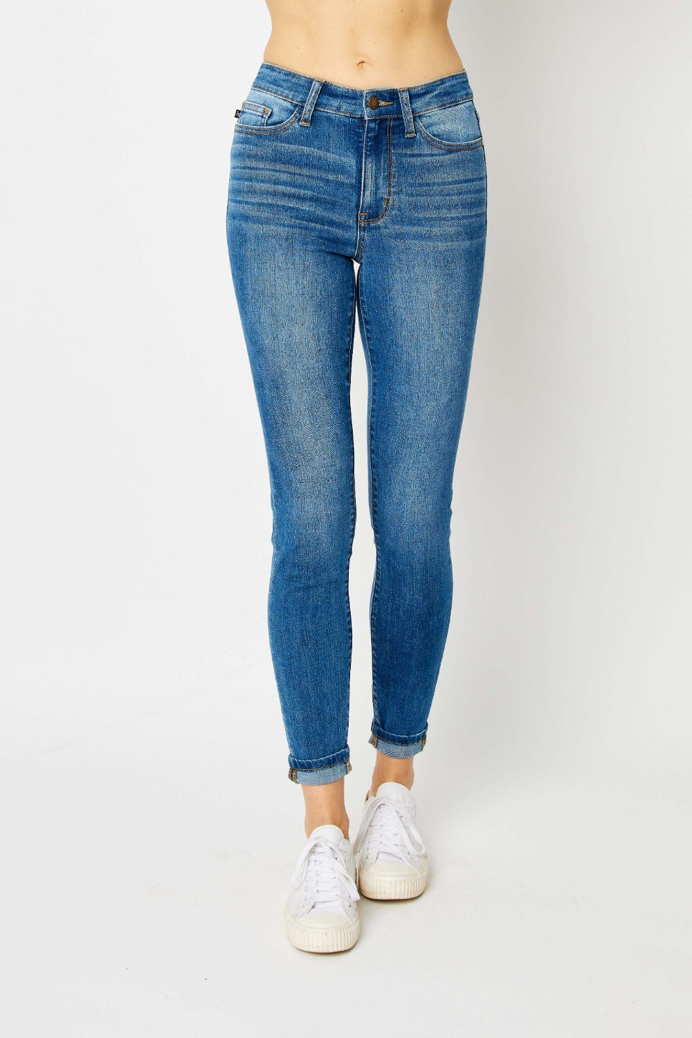 Lacey Cuffed Hem Skinny Judy Blue Jeans