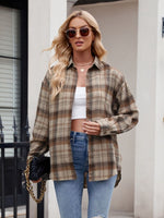 Gemma Pocketed Plaid Long Sleeve Shirt