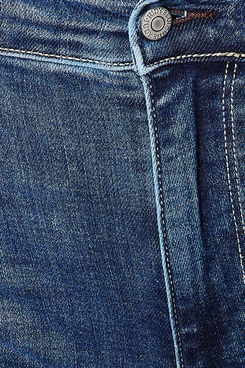 Bentley Mid Rise Hand Sand & Destroy Bootcut Judy Blue Jeans
