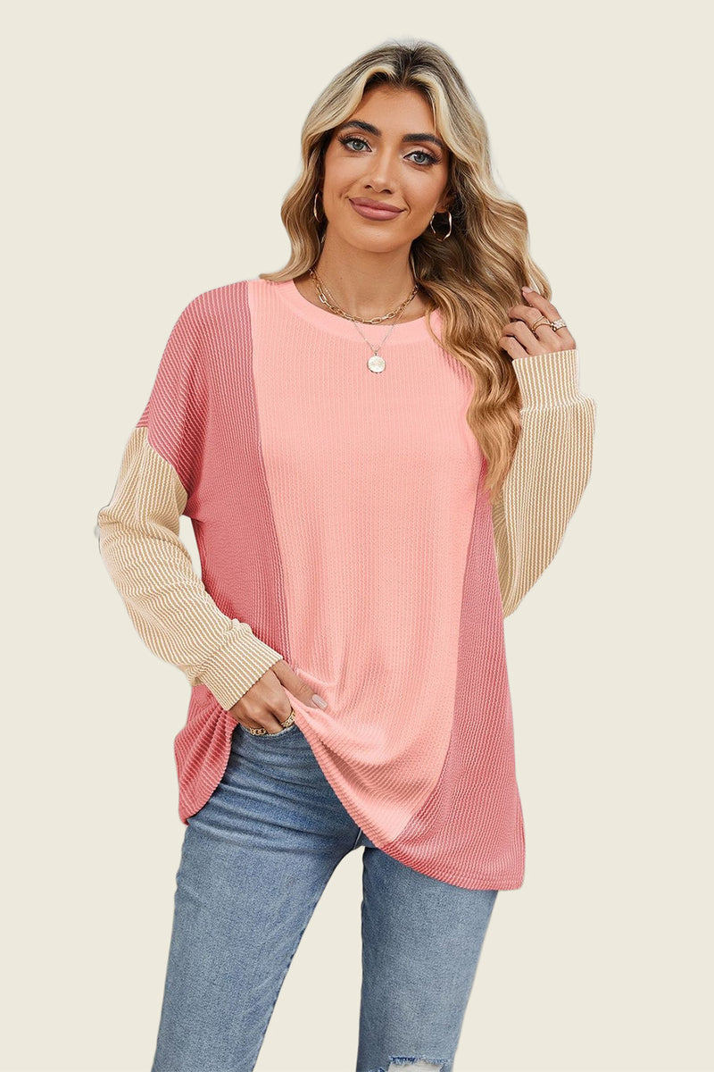 Rae Contrast Long Sleeve Top