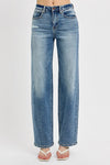 McKayla RISEN Distressed Wide Leg Jeans